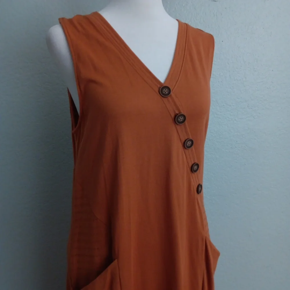 Soft Surroundings rust maxi dress sz M - Picture 3 of 7